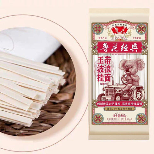 21Oz Luhua Chinese Wide Flat Noodles Wavy Noodle