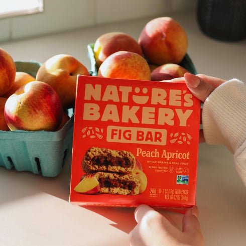 1 12 packs (12 packs) Natures Bakery Whole Wheat Fig Bars, Peach Apricot, Real Fruit, Vegan, Non-GMO, Snack bar, box