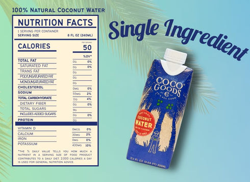 100% (11.2 oz) CocoGoodsCo Single-Origin Natural Coconut Water fl