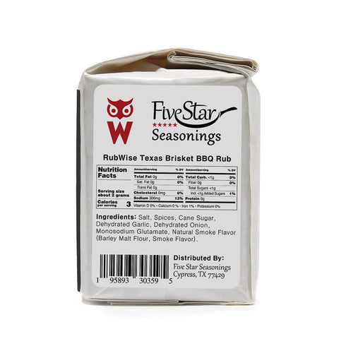 RubWise Texas Style BBQ Brisket Rub (1lb) | BBQ Rub & Spices for Smoking and Grilling, Great on Brisket
