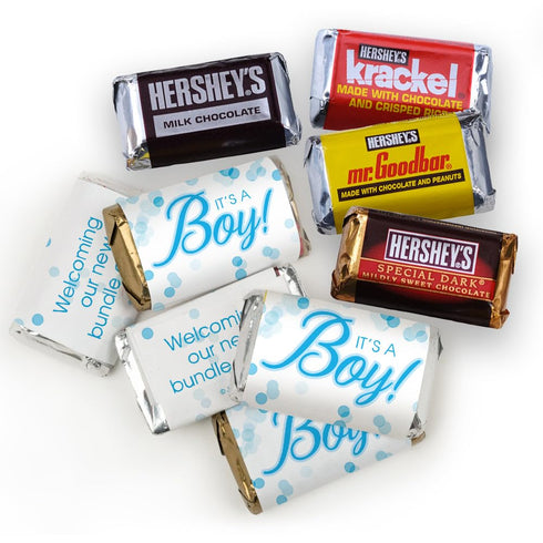 1.68lb 115 It's A Boy Baby Shower Chocolate Mix - Minis, Kisses & Pb Cups (Approx. Pcs)