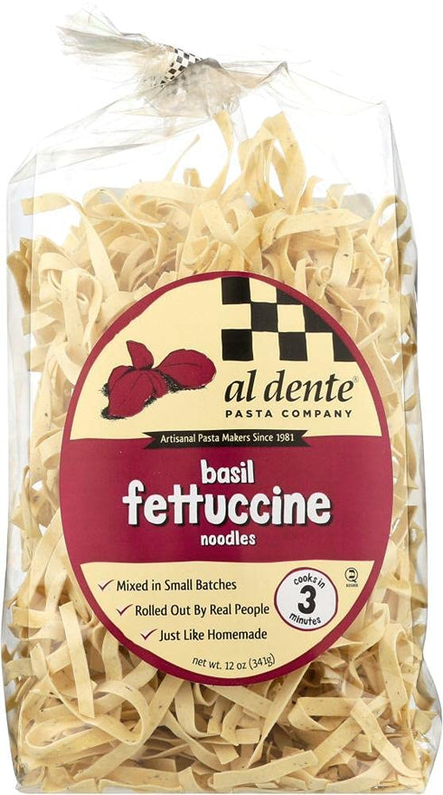 AL DENTE Basil Fettucine Pasta - 12 oz