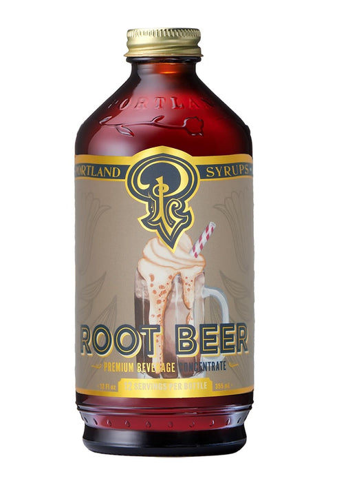 Portland Syrups Genuine Root Beer Syrup - Premium Beverage Concentrate for Authentic