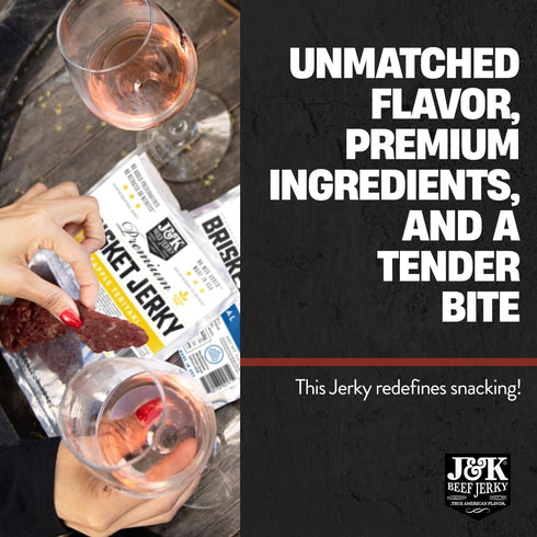 7oz J&K Jerky Beef Brisket Jerky - Pineapple Teriyaki - Hand Crafted Small Batch American Made Slab Jerky's - Bold