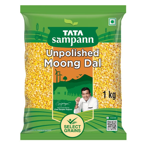 Tata Sampann Moong Dal - Unpolished, 1kg