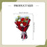 WeiLaiKeQi Crochet Flower Bouquet Knitted Flowers from for Birthday Valentines Day Girlfriend Mom Women, Red