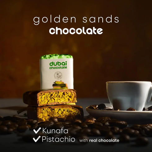 Gourmet Chocolate Bar with Pistachio & Crispy Kunafa - A Luxurious Gift
