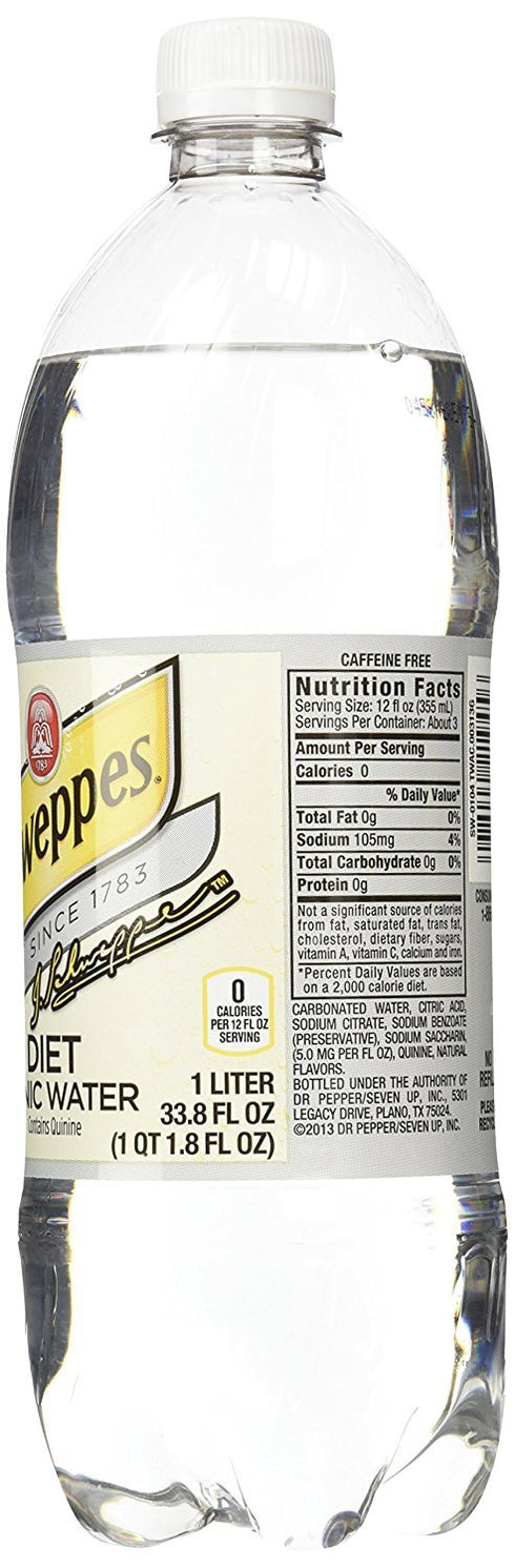 Schweppes 33.8 Oz 6 Tonic Diet Water, Fl Ct