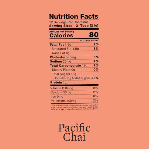 Pacific Chai 9 oz (Pack 6) Spiced Chai Latte Mix, Instant Chai Tea Latte Drink Mix, Gluten Free, Kosher Certified