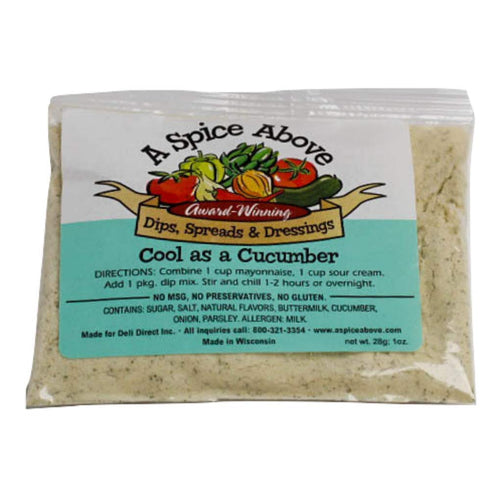 Bek Brands 8 Pack Packets A Spice Above Variety of Dips, Gluten Free, Mixed Seasonings for Easy, Quck-to-Make Appetizer