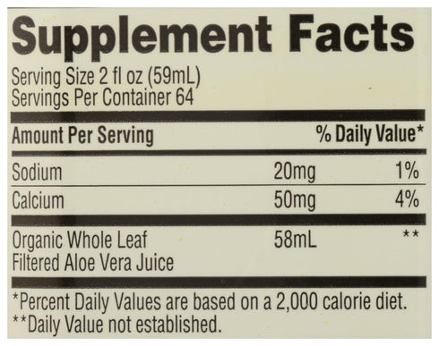 365 128 Oz by Whole Foods Market, Organic Whole Leaf Aloe Vera Juice, Fl