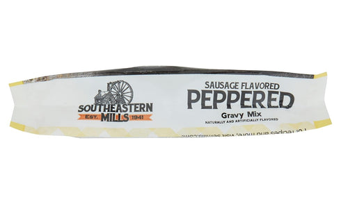 Southeastern Mills 4.5-Ounce Packet (Pack 6 Packets) Gravy Mix, Sausage Flavored Peppered Gravy Mix, Just Add Water