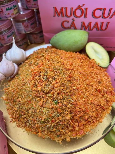 Generic Set 2 Packs 120g/ of Muoi Cua Ca Mau Vietnamese Crab Seasoning Spice Mix, jar, Spicy Seafood Condiment