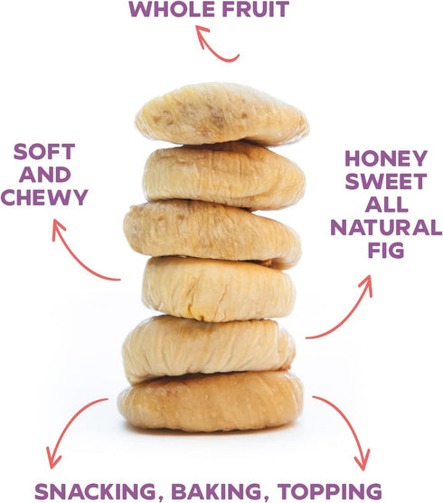 1 Pack 1 lb Pack, 1 lb Drybox Organic Dried Turkish Figs No Sugar Added, Smyrna Fig Unsulfured Unsweetened Non-GMO