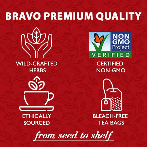 20 Bravo Tea Absolute Rhodiola Herbal Tea Caffeine Free, Tea Bags