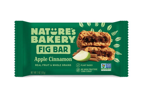 (12 Count) (Pack 2) Nature's Bakery Whole Wheat Fig Bar, Vegan + Non-GMO, Apple Cinnamon
