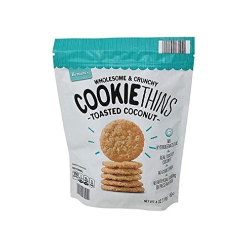 Benton's Wholesome Crunchy Cookie Thins, Toasted Coconut Flavor