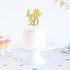 Hello 20 Cake Topper, 20th Birthday/Anniversary Party Decoration Supplies (Gold)