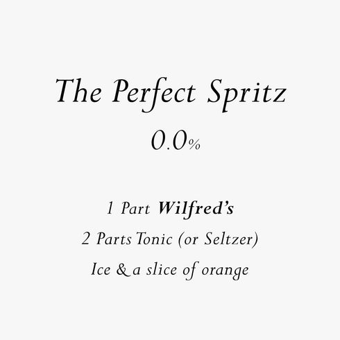 (0.0%) 16.9 oz, 500ml Wilfred's Alcohol-Free Bittersweet Aperitif | Orange, Rosemary & Rhubarb | Non-Alcoholic Spritz