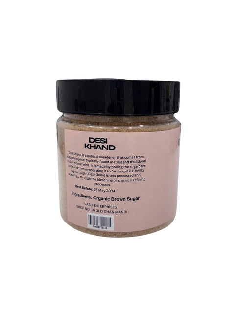 Generic 400 Organic Desi Khand Brown Sugar, Grams, Premium Sugarcane Khandsari, Sulphur-Free
