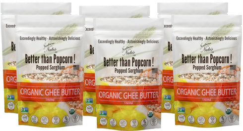 Smilo Nature Nates Popped Sorghum, Ghee Butter - Keto & Gluten Free, Healthy