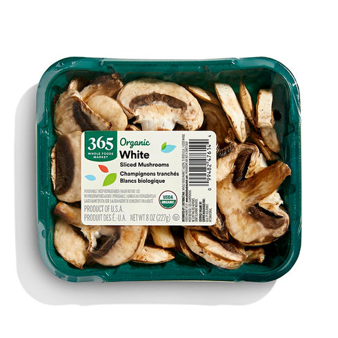 365 by Whole Foods Market PRODUCE Organic Sliced White Mushrooms
