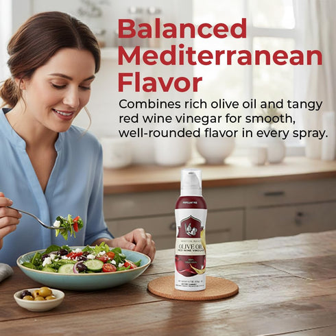 4.7 oz Olive Oil & Red Wine Vinegar Salad Spray, Vinaigrettes & Marinades, No Propellants, Quality Crafted in USA, Net