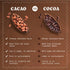 35oz. NaturaleBio Cacao Powder Organic Unsweetened, Non-Alkalized and Pure. Cocoa Powder Substitute with Rich Dark