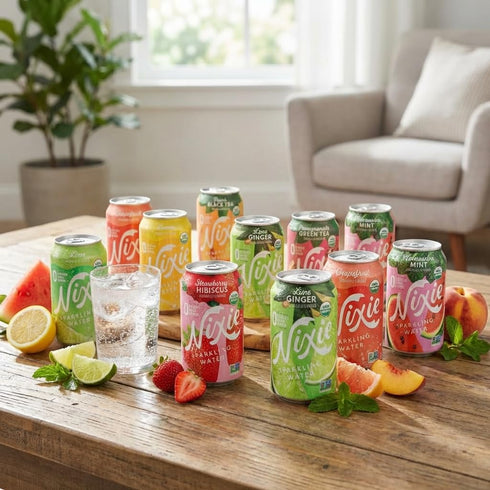 Pack 18 Pack Nixie Sparkling Water Variety Flavored Sparkling Water, Lime, Grapefruit, Lemon, Watermelon Mint