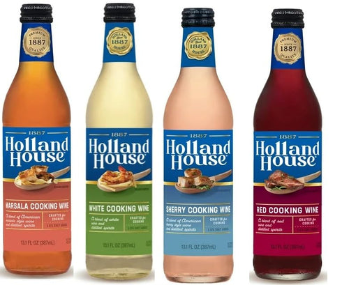 Generic Holland House Cooking Wine 13.1 oz Bottle (Pack of 4 Sampler Pack)
