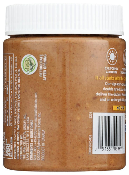 12 oz (Pack 1) MaraNatha All Natural Crunchy Almond Butter, No Stir