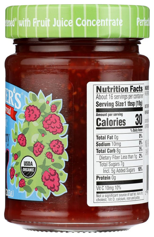 10 oz(Pack 3) Crofter's Organic, Just Fruit Spread, Organic Raspberry