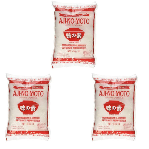 Ajinomoto MSG Umami Seasoning in Plastic Bag, 454g / 1LB / 16oz (Pack of 3)