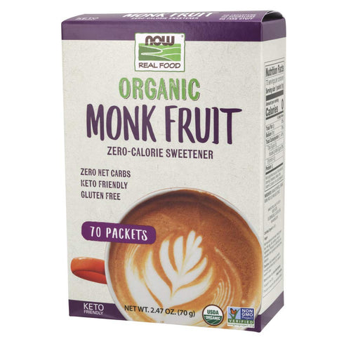 NOW Foods Organic Monk Fruit, 70 Packets