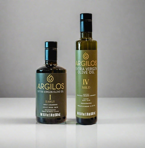 Argilos Home Chef's Olive Oil Duo Set, Extra Virgin Cooking and Finishing