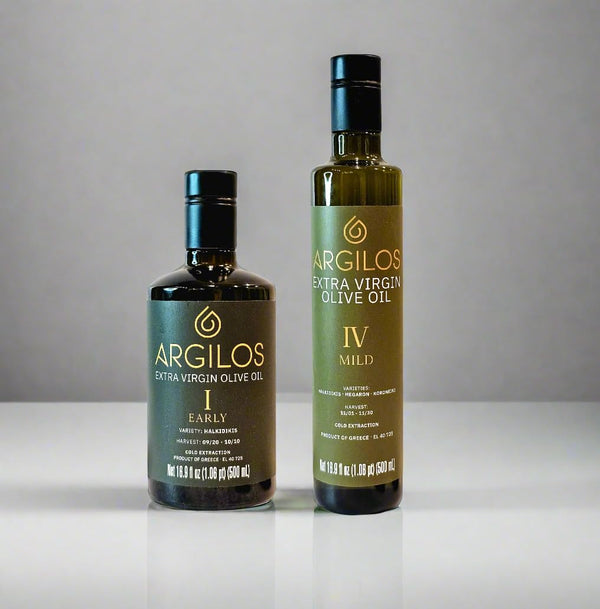 Argilos Home Chef's Olive Oil Duo Set, Extra Virgin Cooking and Finishing