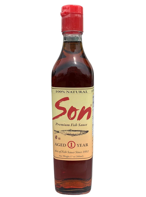Son Fish Sauce ¦ Premium Vietnamese Artisanal Fish Sauce, 17.0 oz Bottle, 100% Pure Natural, Gluten Free, No MSG (Pack