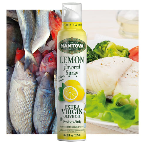 (Pack 3) FISH SEASONING Extra Virgin Olive Oil Lemon, Garlic, Orange and Black Pepper Spray