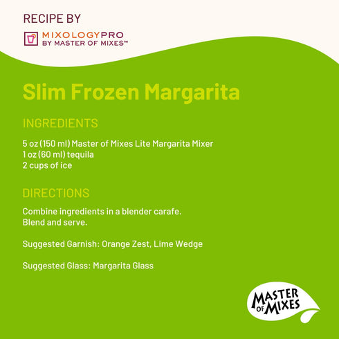1.75 (59.2 Oz), Pack 3 Master of Mixes Margarita Lite Drink Mix, Ready To Use, Liter Bottle Fl