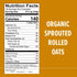 24 oz., 4 Pack One Degree Organic Foods Sprouted Rolled Oats, USDA Organic, Non-GMO Gluten Free Oatmeal
