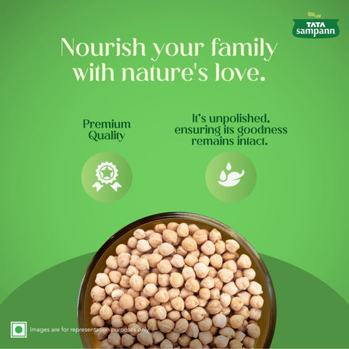 Tata Sampann 500 Unpolished Kabuli Chana, g, (Medium Size)
