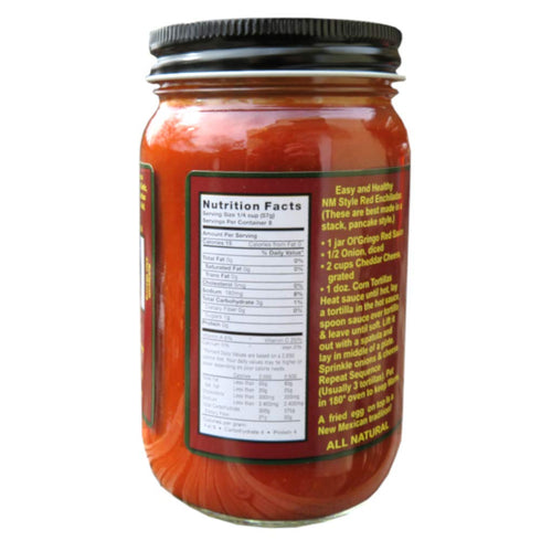 Hatch Valley New Mexico Red Chile Sauce, Hot Heat, 16oz Jar by Ol’ Gringo
