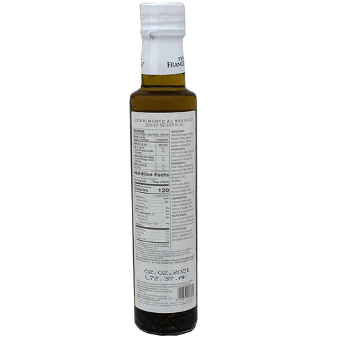 8.4oz, 250ml Italian Basil Naturally Flavored Extra Virgin Olive Oil from Terre Francescane