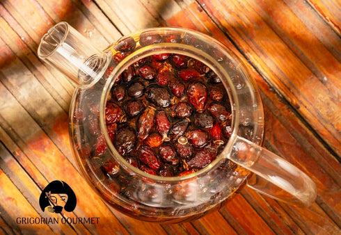 GRIGORIAN GOURMET 8 OZ (227g) Rosehip Berries Whole & Dried Wild-Harvested from Armenias Mountains | Naturally