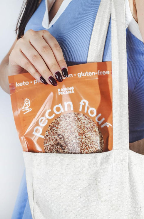 1 LB, 3g 1 oz, RANCHO PECANA - Natural Pecan Flour, non-GMO, Grain Free, Gluten Free, Heart Healthy, Kosher, Organic
