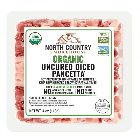 North Country Smokehouse Organic Diced Pancetta, 4 Oz