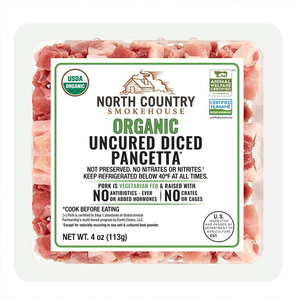 North Country Smokehouse Organic Diced Pancetta, 4 Oz