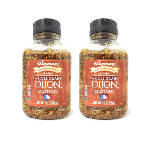 Wegmans Whole Grain Dijon Mustard (2 Pack, Total of 19.8oz)
