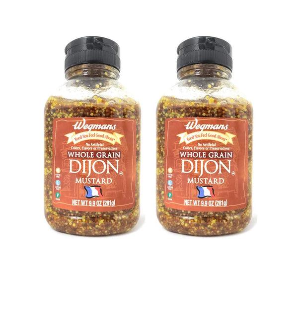 Wegmans Whole Grain Dijon Mustard (2 Pack, Total of 19.8oz)