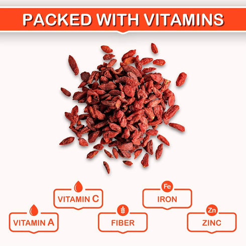 14.1oz 1 Pack Roots Circle USDA Organic Dried Goji Berries Jar | Bulk Supply of Goji Berry Fruit Superfood | Naturally